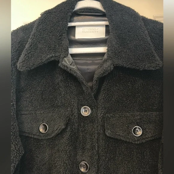 Citizens of Humanity Black Oversized Sherpa Jacket NWT - Picture 8 of 10